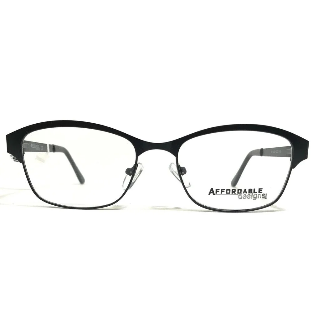 Affordable Designs Eyeglasses Frames KIA BLACK Square Full Rim 52-17-140